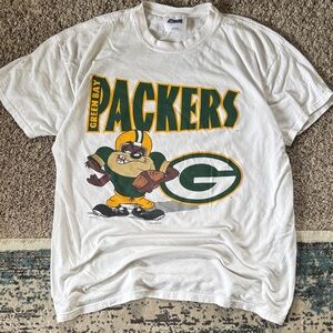 CSA Men’s Large 1997 Vintage Looney Tunes Green Bay Packers Graphic T Shirt